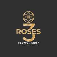 3 Roses Flower Shop Logo