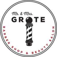 Mr. & Mrs. Grote Traditional Barber and Beauty Salon Logo