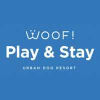 Woof! Play & Stay Dog Daycare Logo