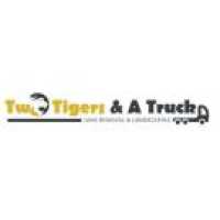 Two tigers and a truck Junk Removal and hauling Logo