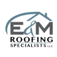 E & M Roofing Specialists Logo