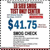 Lo Sieu Smog Test Only Center Logo