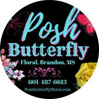 Posh Butterfly Floral Logo