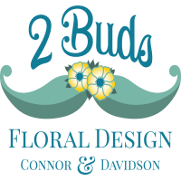 2 Buds Floral Design Logo