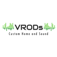 VRODs Custom Home and Sound Logo