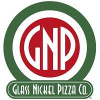 Glass Nickel Pizza Co. Wausau-Rib Mountain Logo