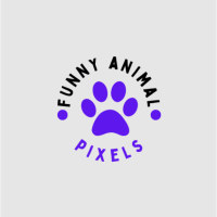 Funny Animal Pixels Logo