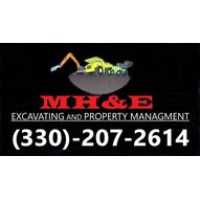 M H & E Excavating and Property Management Logo