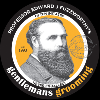 Professor Fuzzworthy Beard Care Logo