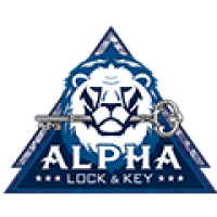 Alpha Lock and Key Logo