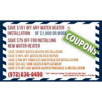 24/7 water heater repairs Richardson TX Logo