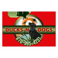 Ducks n Dogs Hunting Lodge Arkansas Logo