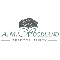 A.M. Woodland Outdoor Design Logo