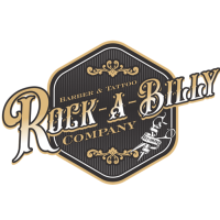 Rock-A-Billy Barber & Tattoo Company Logo