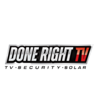 Done Right TV Security & Solar Logo