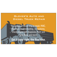 Gloverâ€™s Auto and Diesel Truck Repair Logo