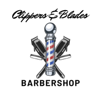 Clippers & Blades Barbershop Logo