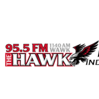 95.5 FM The Hawk WAWK Logo