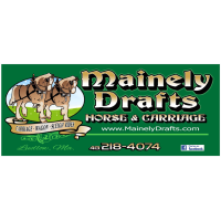 Mainely Drafts Horse And Carriage Logo