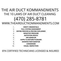 The Air Duct Kommandments - the 10 laws of air duct cleaning