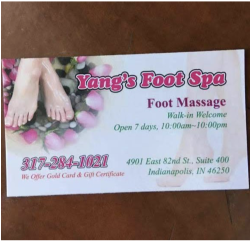 Yang's Foot Spa Asian Massage Open