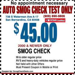 Auto Smog Check Test Only