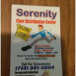 Serenity Flyer Distribution Service and low cost printing.