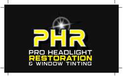 PHR Tinting and Headlights