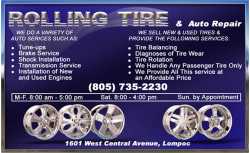 Rolling Tire & Auto Repair - Auto Repair Service Lompoc CA