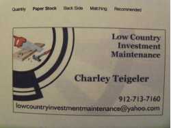 Low Country Investment Maintenance
