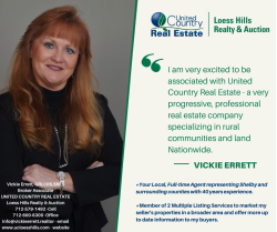 Vickie Errett Realtor - United Country Loess Hills Realty & Auction