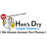 Hen's Dry Carpet And Upholstery Cleaning Logo