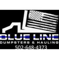 Blue line Dumpsters & Hauling Logo