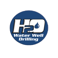 H2O Well Drilling Logo