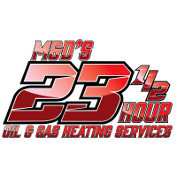 M&D's 23 1/2 Hour Oil & Gas Heating Services Logo