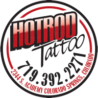 Hot Rod Tattoos and Body Piercing Logo