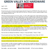 Green Valley Ace Hardware Logo