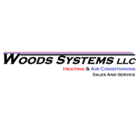 Woods Systems, LLC. Heating and Air Conditioning Logo