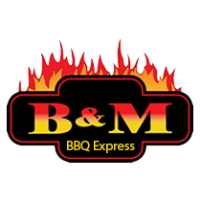 B & M BBQ Lyndhurst Wings, Fish, Pork and Beef Logo