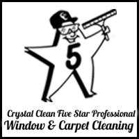 Crystal Clean Five Star Professional Window & Carpet Cleaning Logo