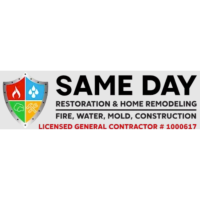 Same Day Water & Fire Damage Restoration Logo