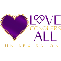Love Conquers All Unisex Salon Logo