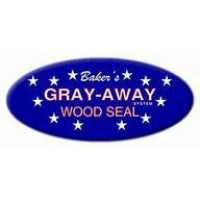Bakers Gray Away  Wood Seal Logo