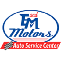 E & M Motors Auto Service Logo