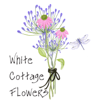 White Cottage Flowers Logo