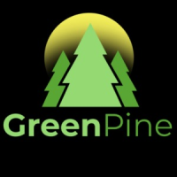 Green Pine Tree Service Logo
