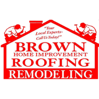 Brown Home Improvement Roofing Logo