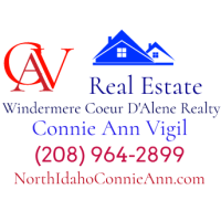 Connie Ann Vigil SRS ABR RENE PSA CAV Real Estate Windermere Coeur D'Alene Realty Logo