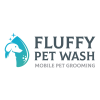 Fluffy Pet Wash Mobile Dog Grooming Logo