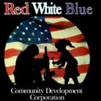 Red White Blue Community Development Corporation Logo